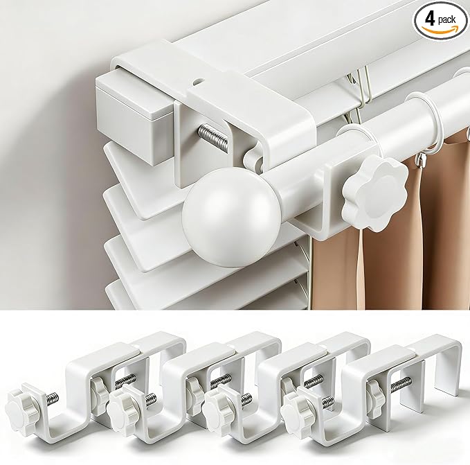 Mimiio No Drill Curtain Rod Brackets