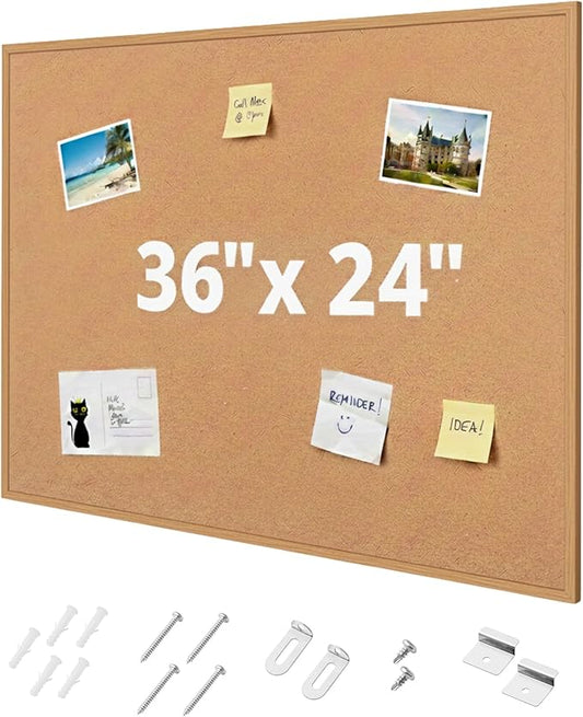 Mr. Pen- Cork Board, Bulletin Board, Cork Bulletin Board, Framed Cork Board