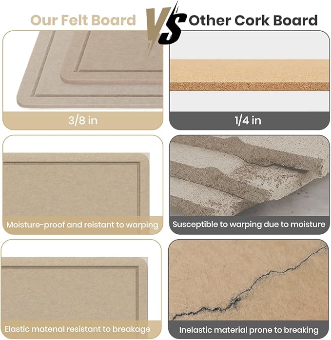 Large Bulletin Board, 48 X 36 inches Felt Board Notice Pin Board, Self-Adhesive