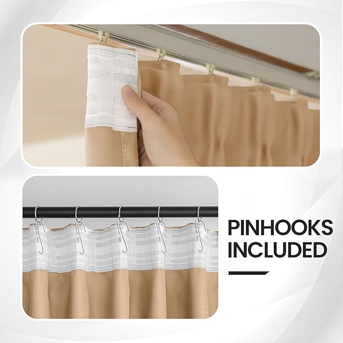 Ceiling Pinch Pleated Blackout Curtains & Drapes