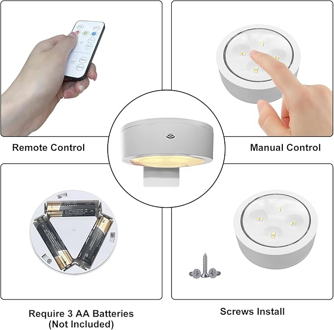 3-Pack Battery Operated Picture Lights Magnetic Painting Light