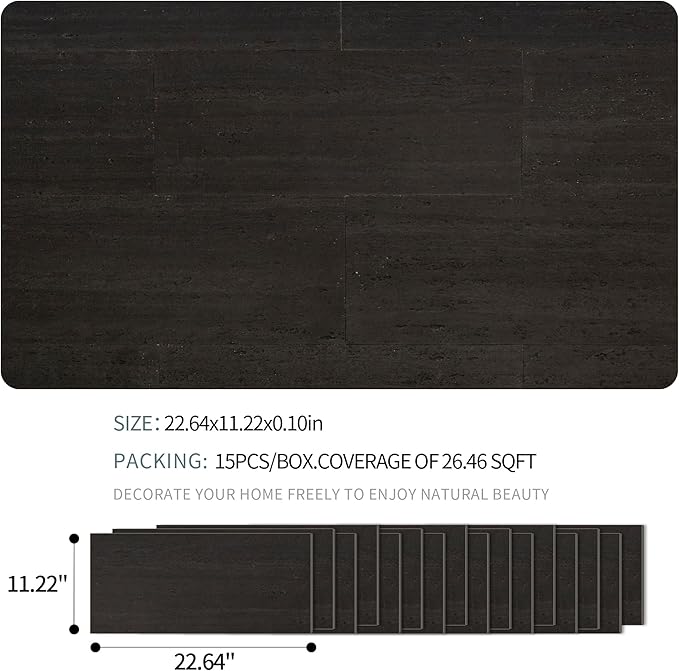 SINGULARWOOD 15pcs/26.46 sq ft Soft Stone Wall Tiles, Flexible Travertine Rock