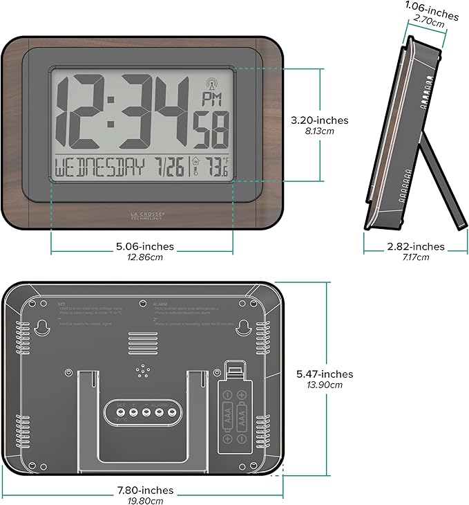 La Crosse Technology 513-17907-INT Digital Atomic Clock