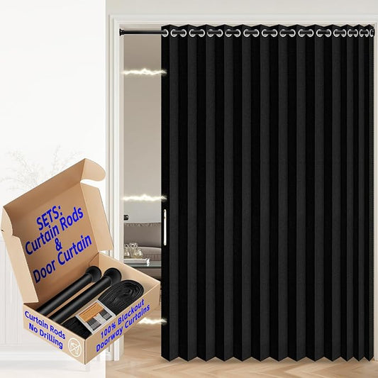 AJAZZ Blackout Door Curtains for Doorways
