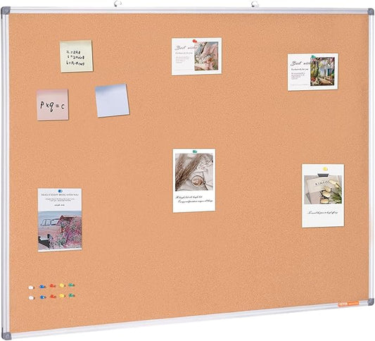 VEVOR 48"x36" Large Cork Board – Wall-Mounted Bulletin Board