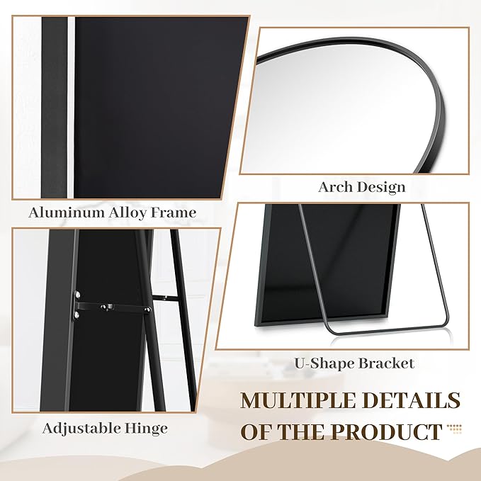 Suidia 58"x21" Arched Full Length Mirror