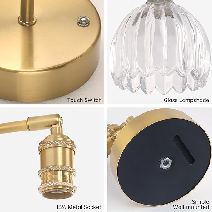 Shenmoyl Battery Operated Vintage Wall Sconces