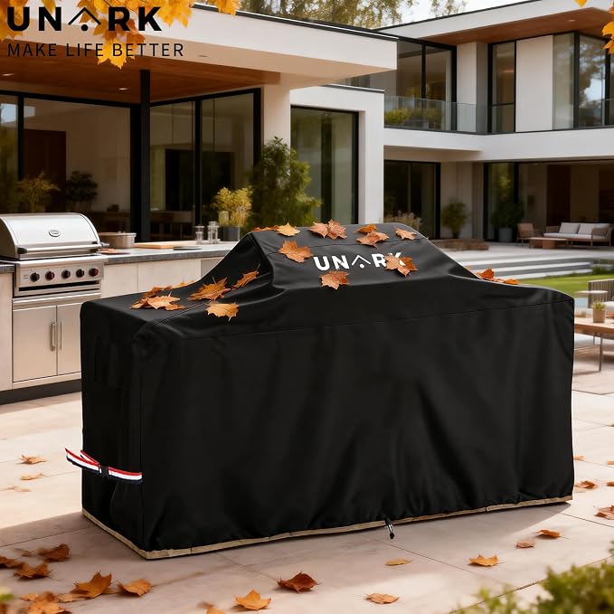 86 Inch Extra Large Grill Cover Kitchen Island Cover Large Island Grill Cover for Outdoor Grill Outdoor Kitchen Cover Heavy Duty Waterproof 86" L x 42" W x 48" H, Black
