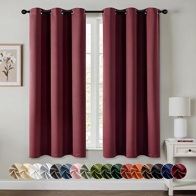 MIULEE Blackout Curtains for Bedroom Living Room 2 Panels, Thermal Insulated