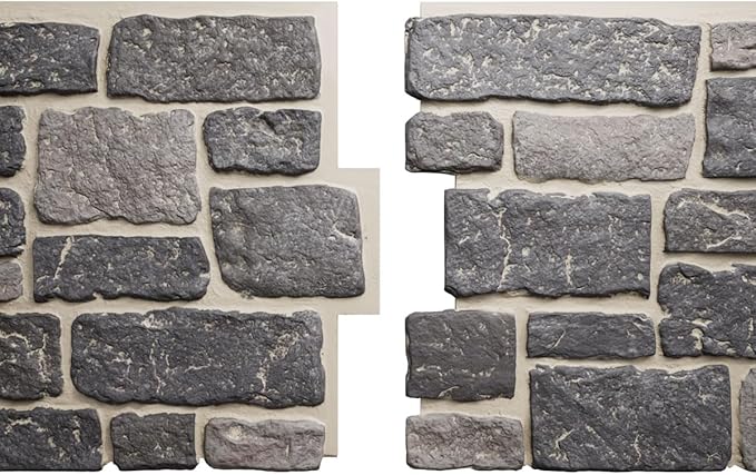 EverStone Cobblestone Faux Stone Panel, Oxford Terrace Color