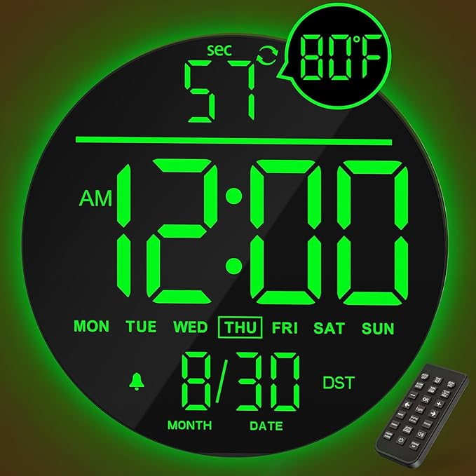 JALL 10" Large Digital Wall Clock