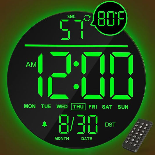 JALL 10" Large Digital Wall Clock
