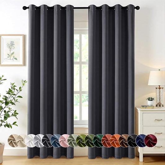 MIULEE Blackout Curtains for Bedroom Living Room 2 Panels, Thermal Insulated