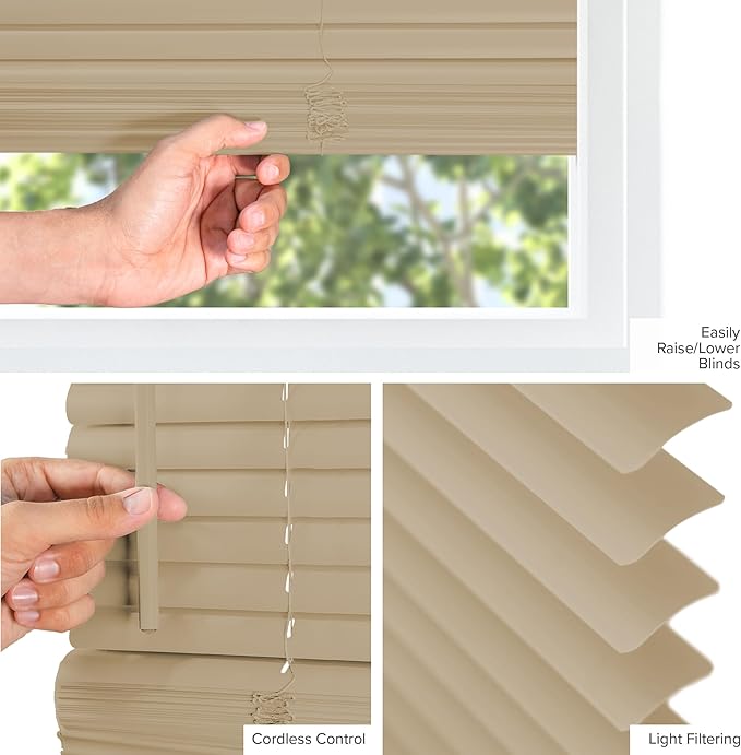 CHICOLOGY Cordless Blinds, Cappuccino, Warp Resistant, Durable Construction
