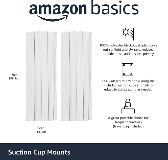 Amazon Basics Portable Blackout Curtain Shade