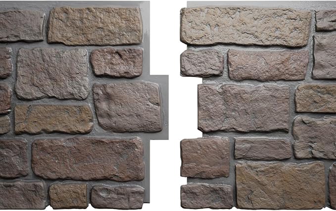 EverStone Cobblestone Faux Stone Panel, Grand Canyon Color