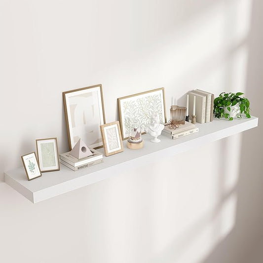 Venusmiles Floating Shelves for Wall 71 inch Long, Engineered Wood Large Wall