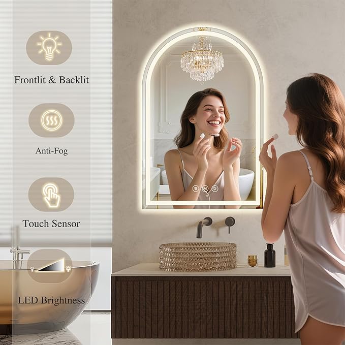 Arched LED Bathroom Mirrors