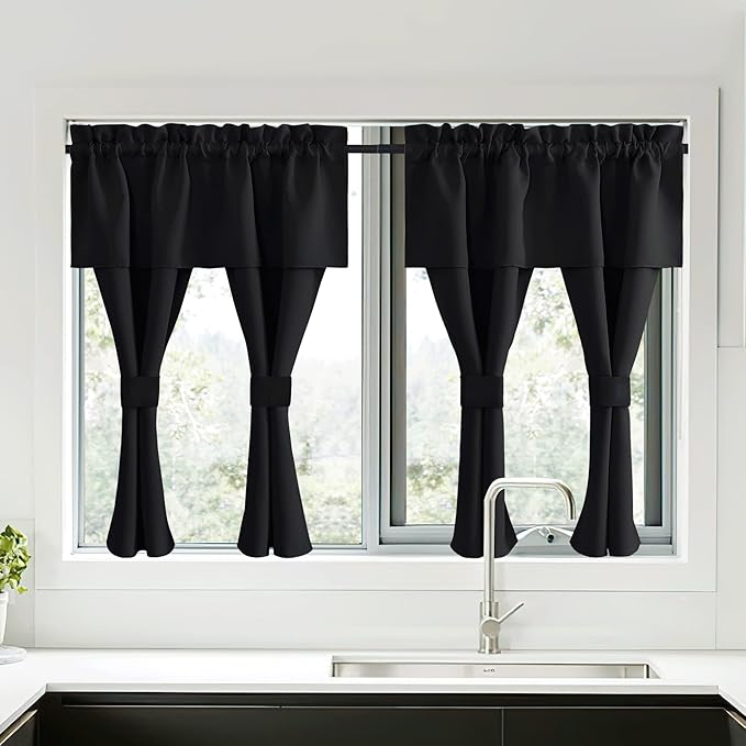 NICETOWN Black Blackout Curtains