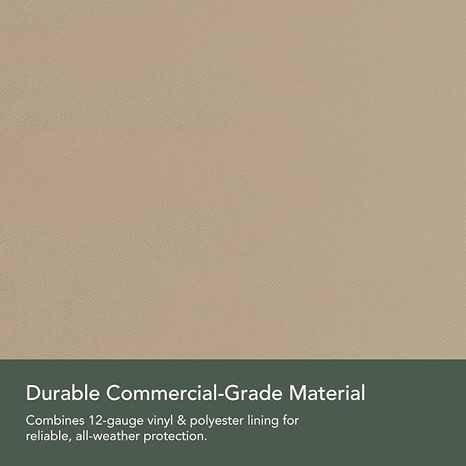 Covermates Classic Grill Cover - All-Weather Heavy Duty Outdoor BBQ Cover with Water-Resistant 12-Gauge Vinyl, Mesh Vents, Protection for Large Outdoor Grills, 80 Inch, Classic Tan