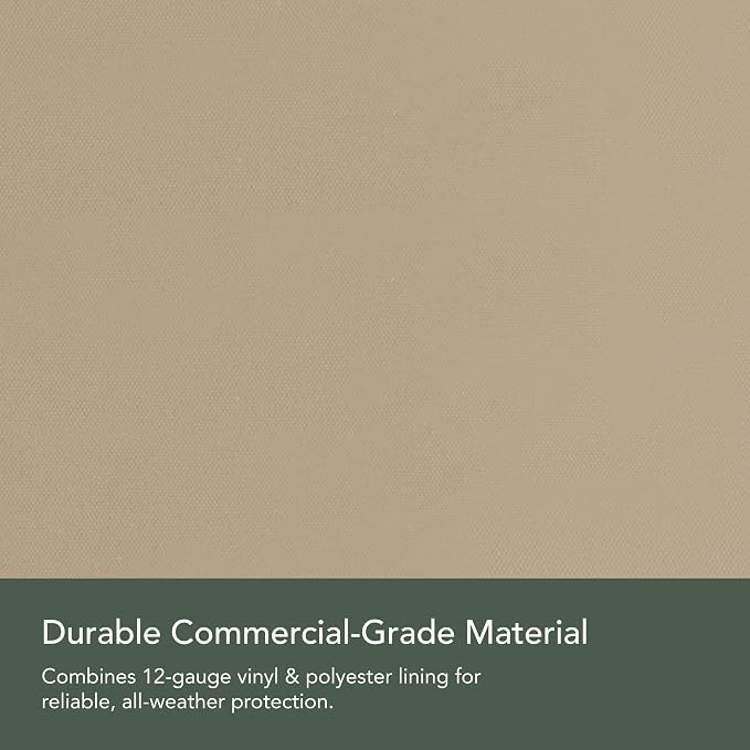 Covermates Classic Grill Cover - All-Weather Heavy Duty Outdoor BBQ Cover with Water-Resistant 12-Gauge Vinyl, Mesh Vents, Protection for Large Outdoor Grills, 57 Inch, Classic Tan