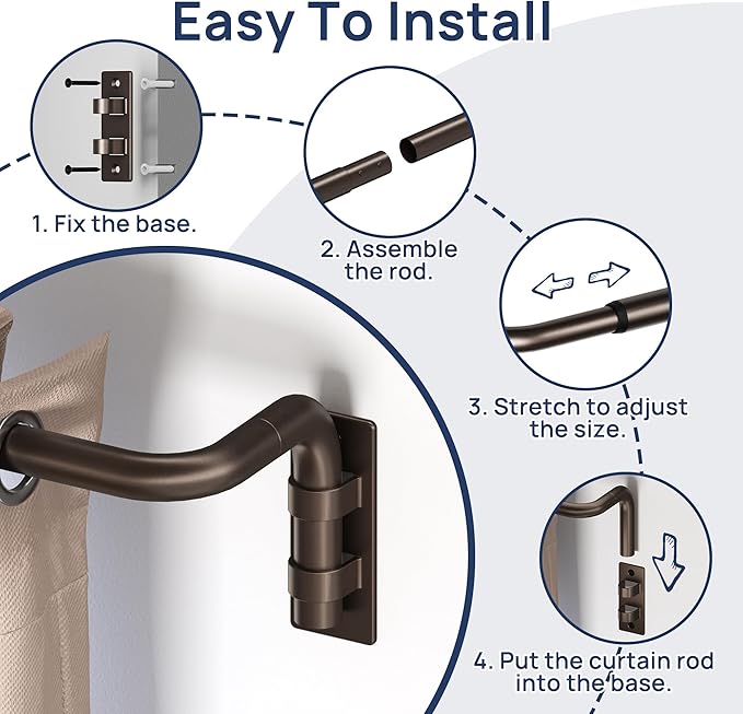 ENJOYBASICS Blackout Curtain rod