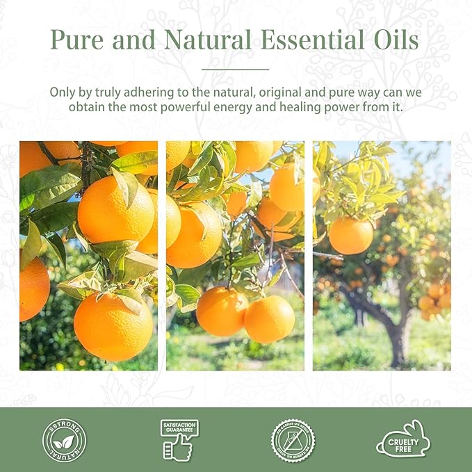 Sweet Orange 3.38fl.oz Essential Oil, PHATOIL Aromatherapy Essential Oils for Diffuser, Humidifier, Perfect for DIY Soap, Candle, Bath Bombs Making(100ml)