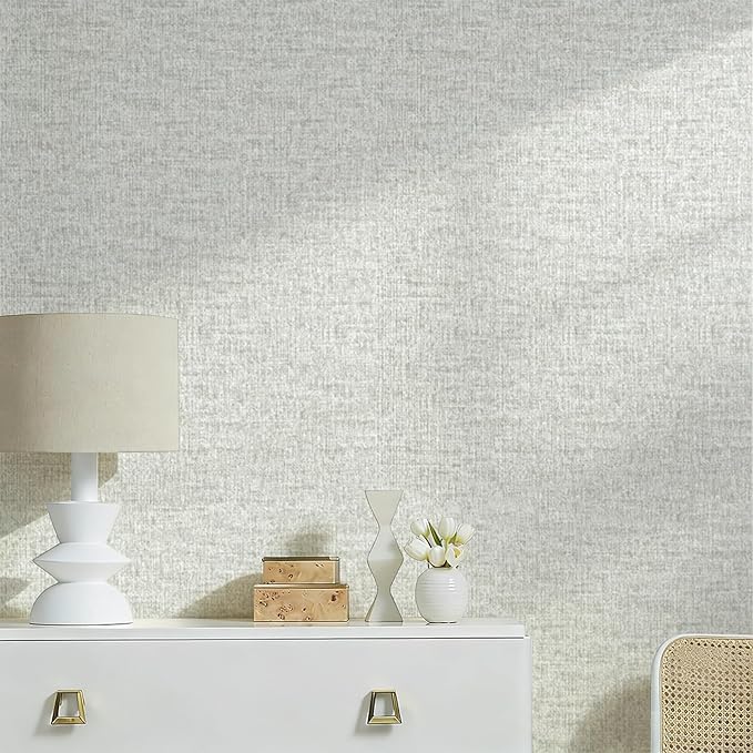 Grasscloth Peel and Stick Wallpaper, Waterproof Self Adhesive Removable Vinyl
