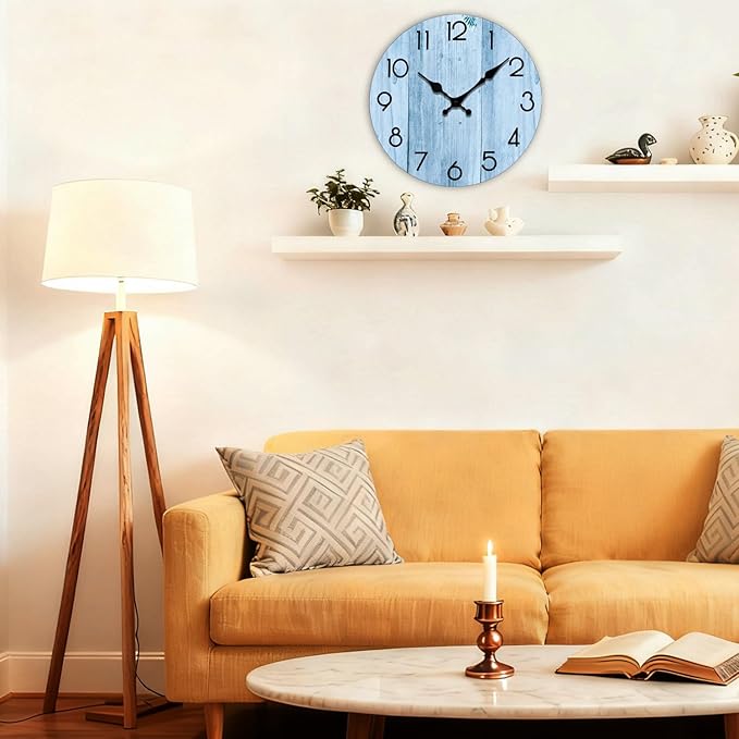 Wall Clock, Modern Wall Clocks Battery Operated, Silent Non Ticking Clock