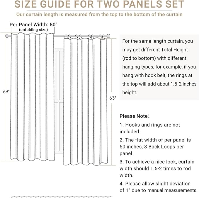 100% Blackout Shield Linen Blackout Curtains