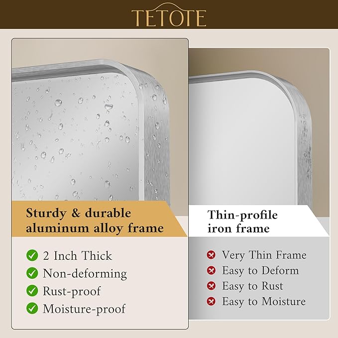 TETOTE 48 x 30 Inch Bathroom Vanity Mirror