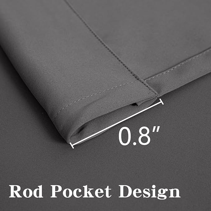 IGEMAEVE Blackout Curtains 108 Inch Length 2 Panels Set, Rod Pocket Energy
