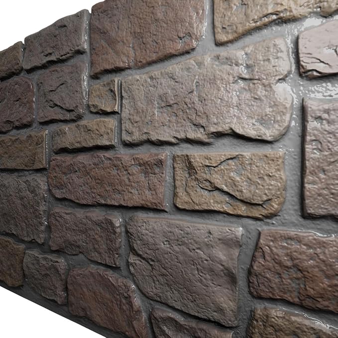 EverStone Cobblestone Faux Stone Panel, Grand Canyon Color