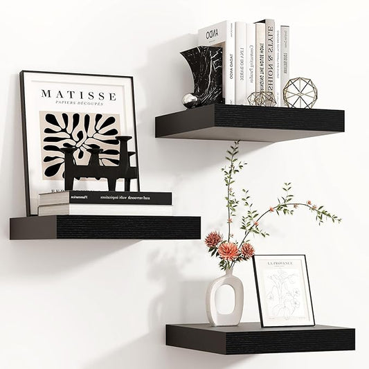 Square Floating Shelves for Wall 12"W x 12"D x 1.4"H, Small Engineered Wood