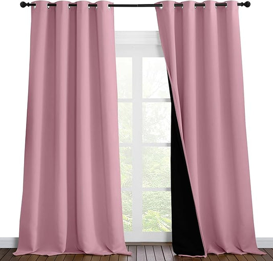 NICETOWN 100% Blackout Blinds, 52 inches x 102 inches, Laundry Room Decor