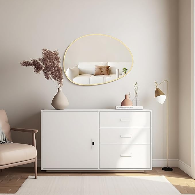 WallBeyond Irregular Wall Mirror, Asymmetrical Mirror Wall Mounted