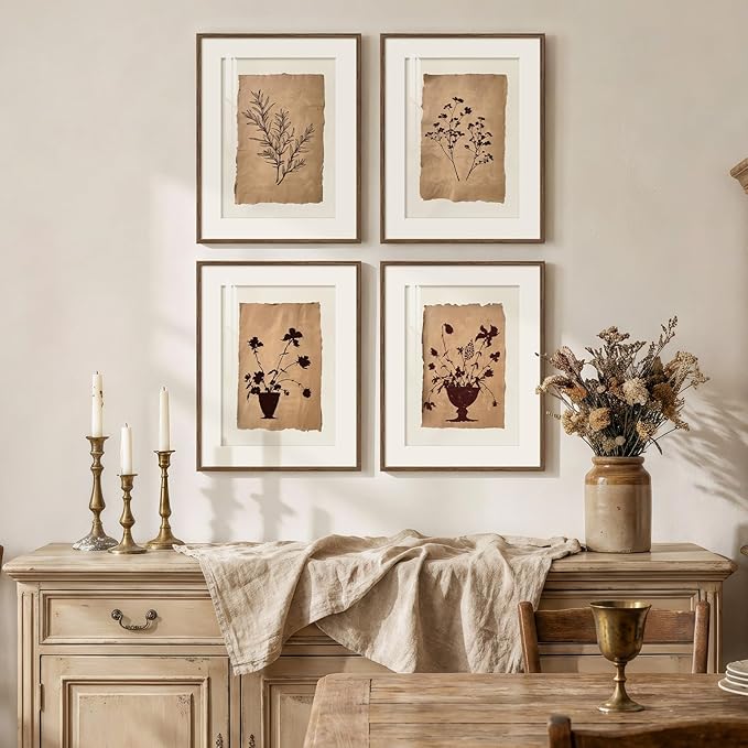 Framed Vintage Botanical Wall Art