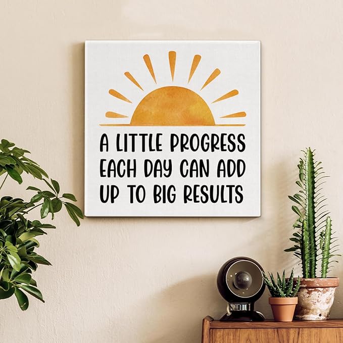 Inspirational Office Wall Art Decor, Motivational Add Up to Big Results