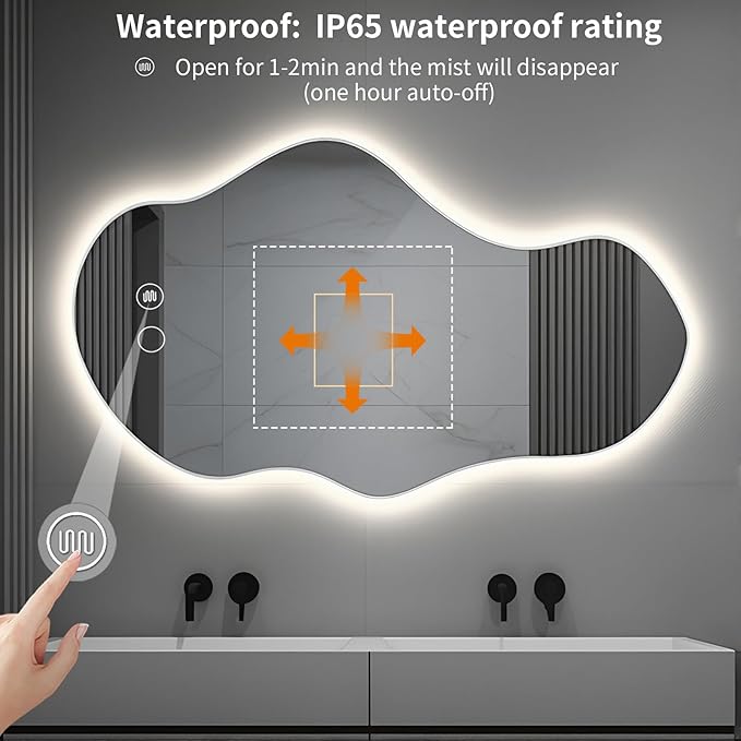 Modern Irregular LED Bathroom Mirror
