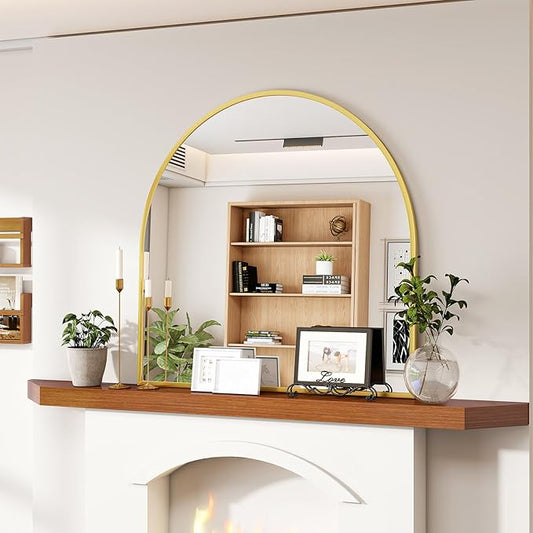 VooBang Arched Wall Mirror, 26 x 28 inch Arch Bathroom Mirror, Wall Mounted
