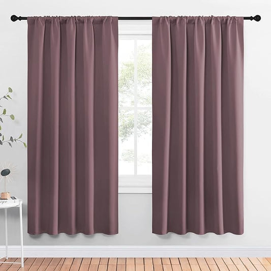NICETOWN Living Room Curtains, Home Decorations Thermal Insulated Solid Rod