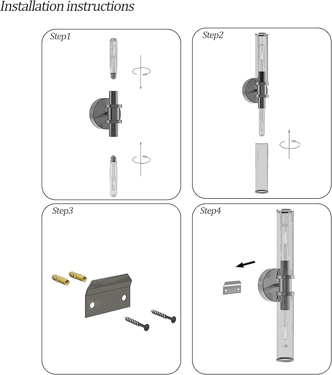 Wireless Wall Sconces with Remote Control, Battery Operated Wall Sconce Set of