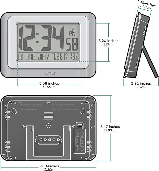 La Crosse Technology 513-88907-INT Digital Atomic Clock