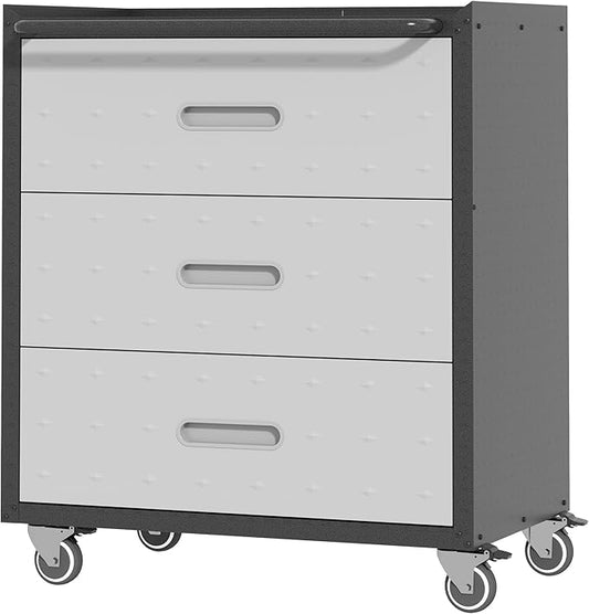 Metal Storage Cabinet with Wheels, Rolling Tool Cabinet, Garage Storage Cabinet