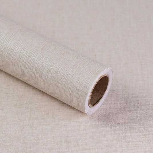 Beige Grasscloth Peel and Stick Wallpaper, Modern Textured Wallpaper 15.75inch