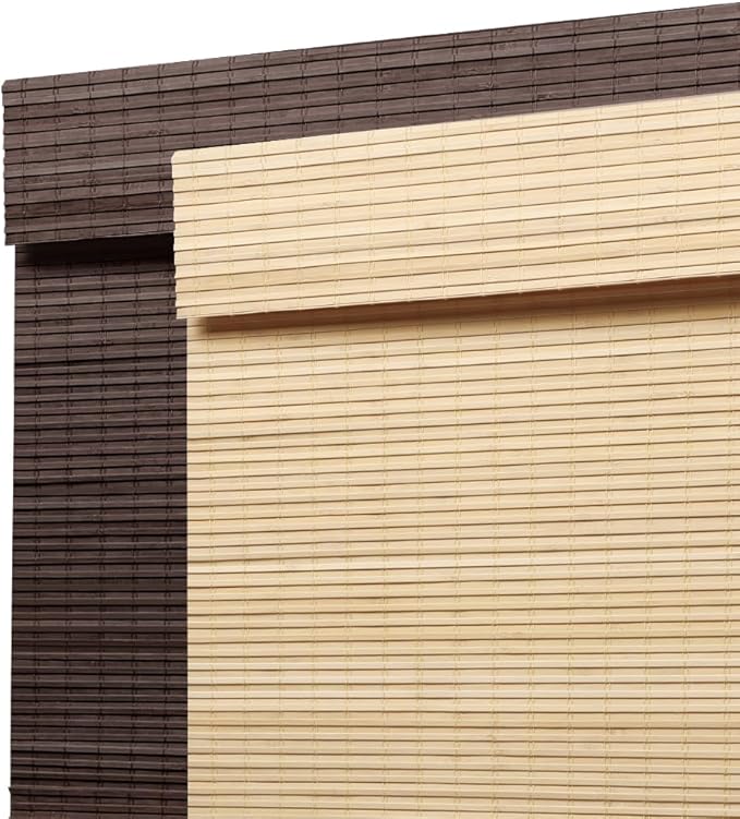 SEEYE Cordless Bamboo Roman Shades, Roll Up Blind Privacy Shade