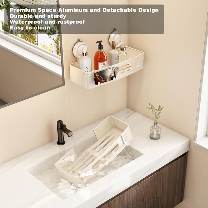 Voldra Shower Caddy Suction Cup, Shower Shelves