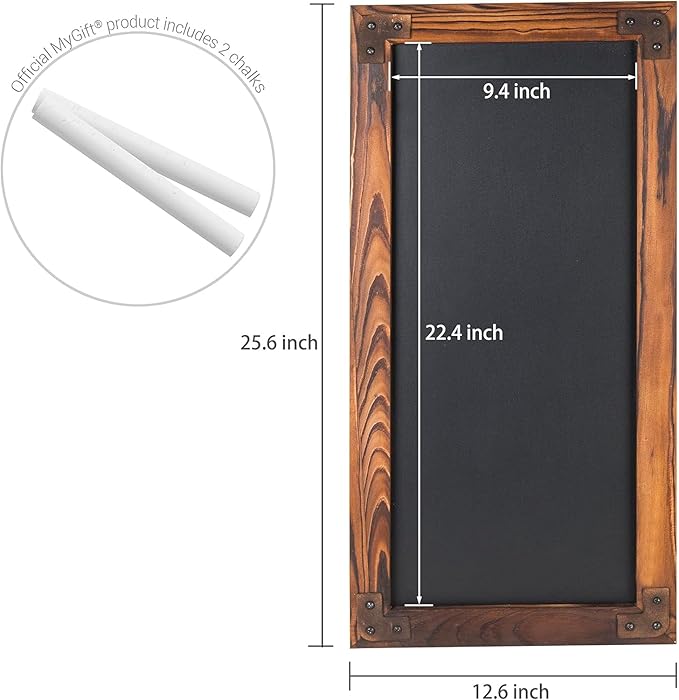 MyGift Large Chalkboard Sign Wall-Mounted