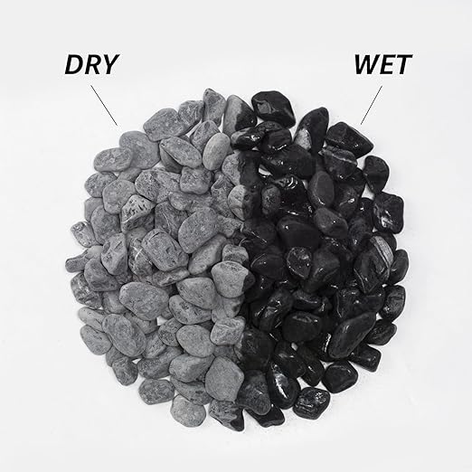 LOIOOJ Black Natural Gravel, 1-1.7 Inch Decorative Stones for Plants, Garden, and Landscaping – 40LB, Ideal for Walkways, Vases, Crafting, Home Decor, and Outdoor Landscaping
