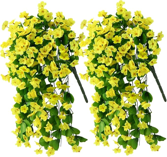 ZFProcess Artificial Fake Hanging Flowers Plants